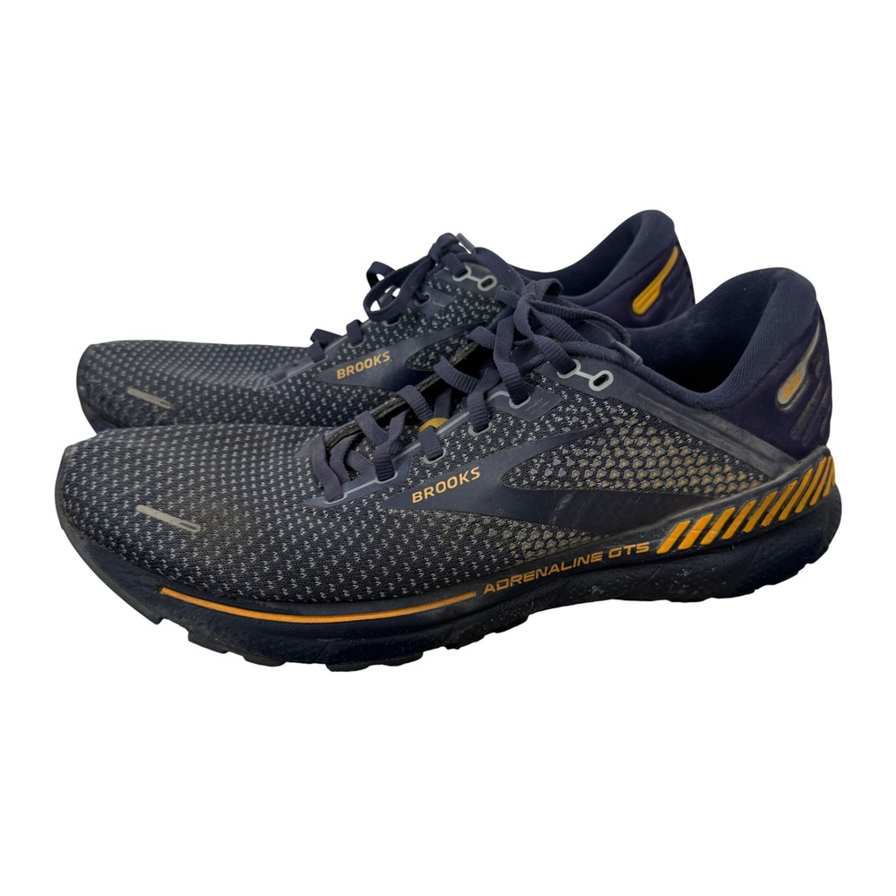 Brooks Adrenaline GTS 22 Mens Running Shoes Navy Gold 1103661D438 Size 12